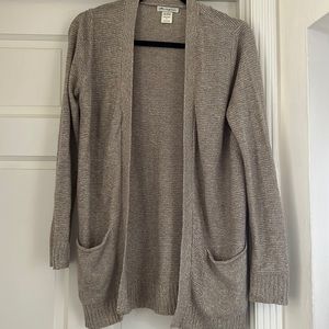 Cotton Emporium beige knitted cardigan in small